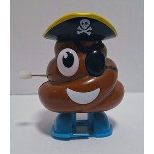 FLIX OH POOP WIND UP PIRATE CANDY DISPENSER LOOSE WORKS